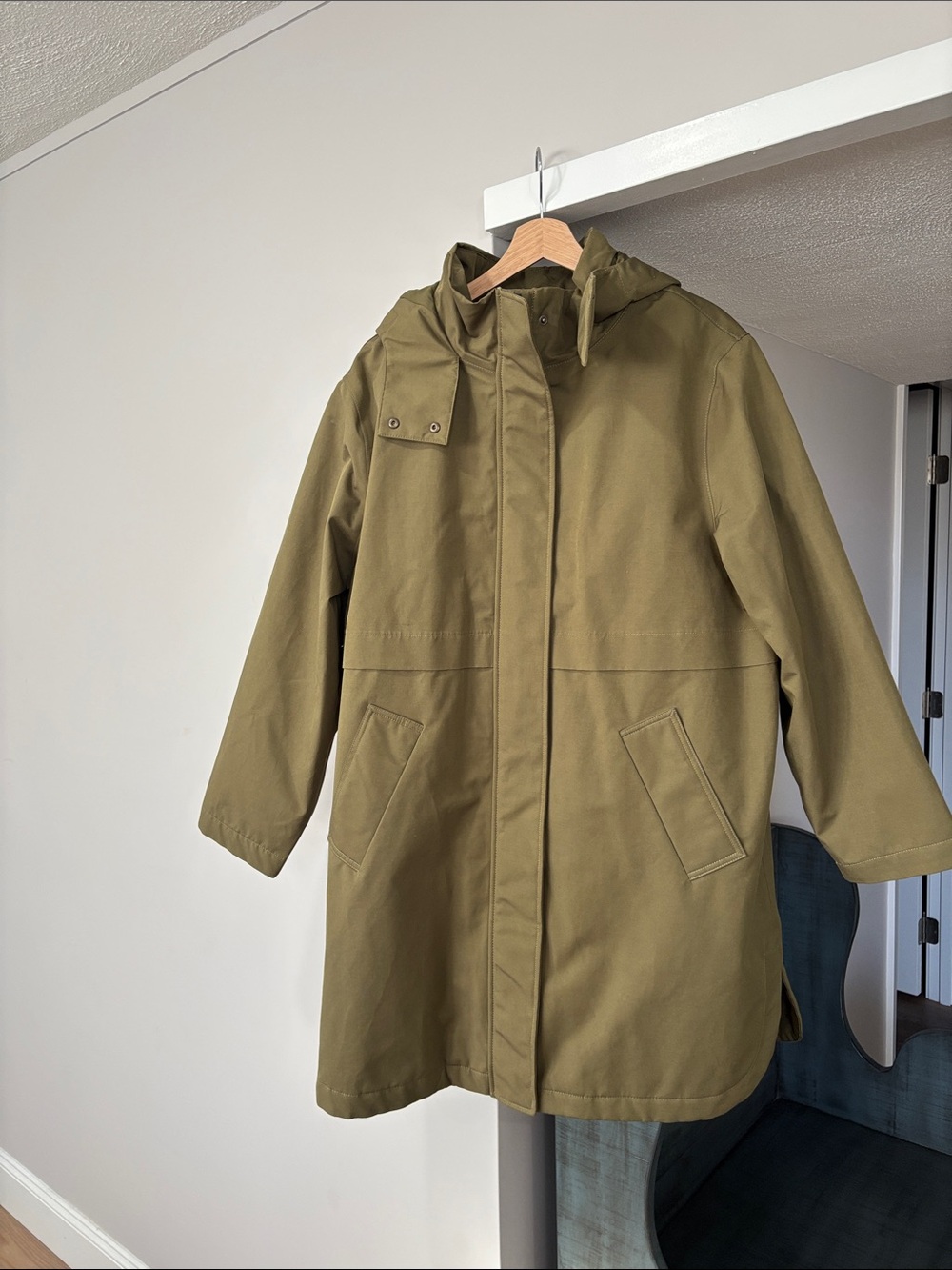 Boden Hooded Waterproof Borg Lined Parka Green US 14R